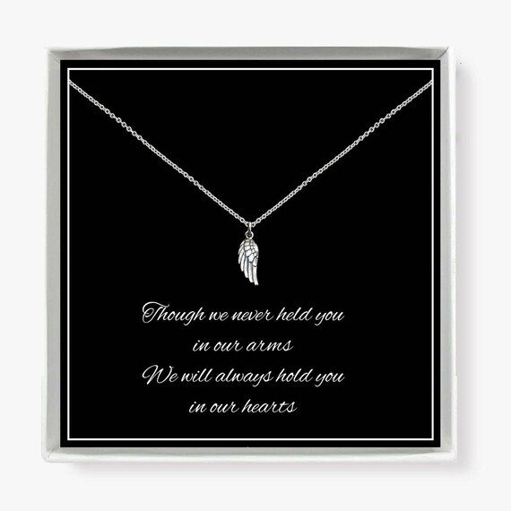 Miscarriage Necklace, Angel Wing Necklace, Bereavement Gift, Infant Loss,Sympathy Gift, Miscarria... | Etsy (US)