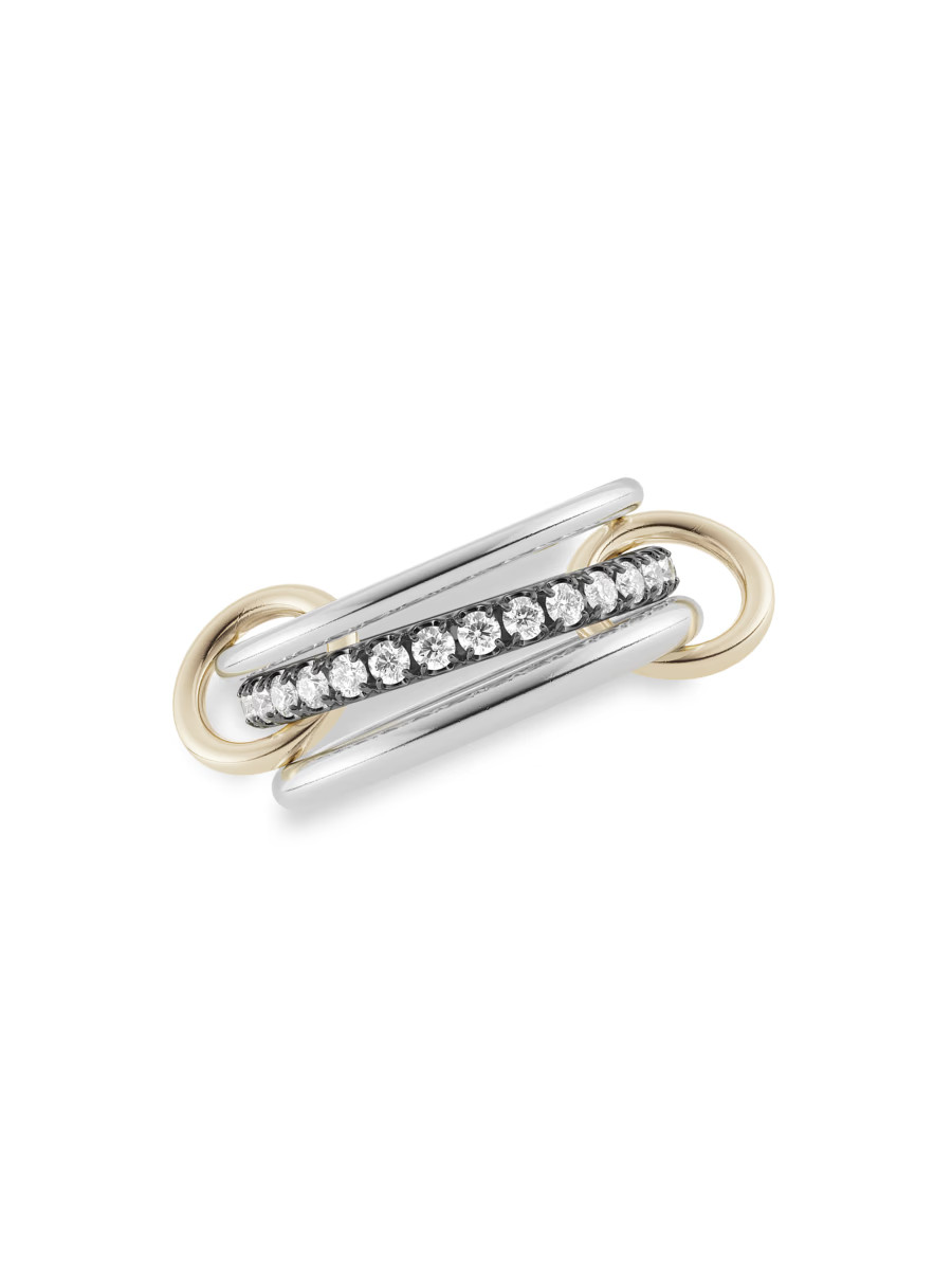 Galaxy Petunia Sterling Silver, 18K Yellow Gold, & Diamond Ring | Saks Fifth Avenue