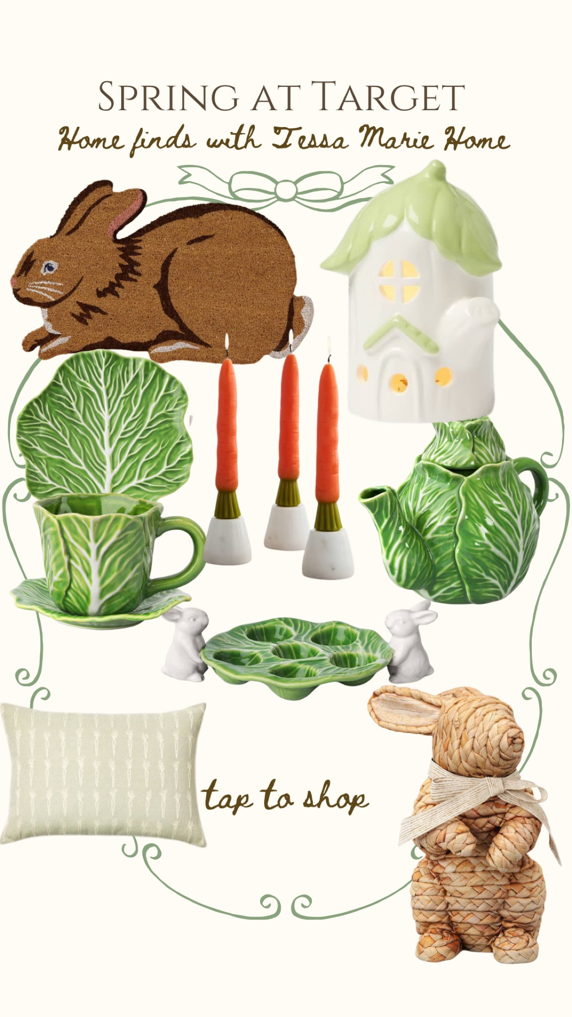 Adding a few things to my Target cart for spring! Loving these finds! 🥬 🐇 🥕 🌷💚