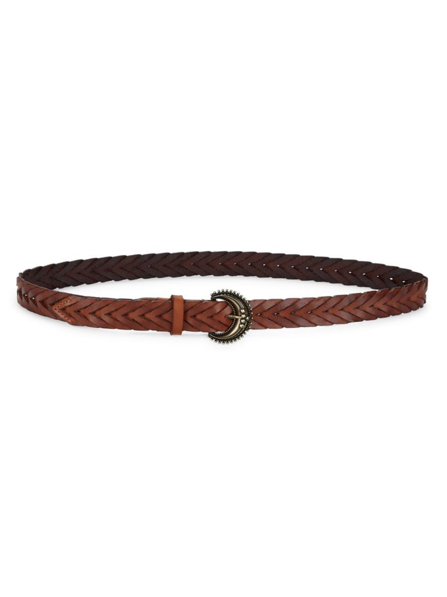 Leo Braided Leather Belt | Saks Fifth Avenue