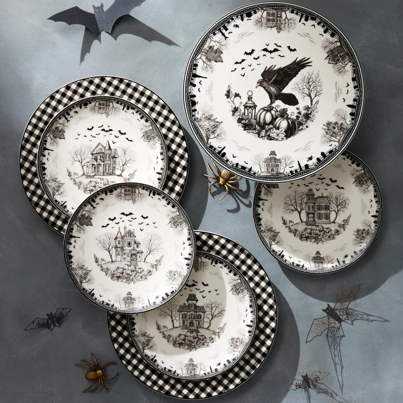 Haunted Village Accent Plates, Set of 4 Assorted | Lenox