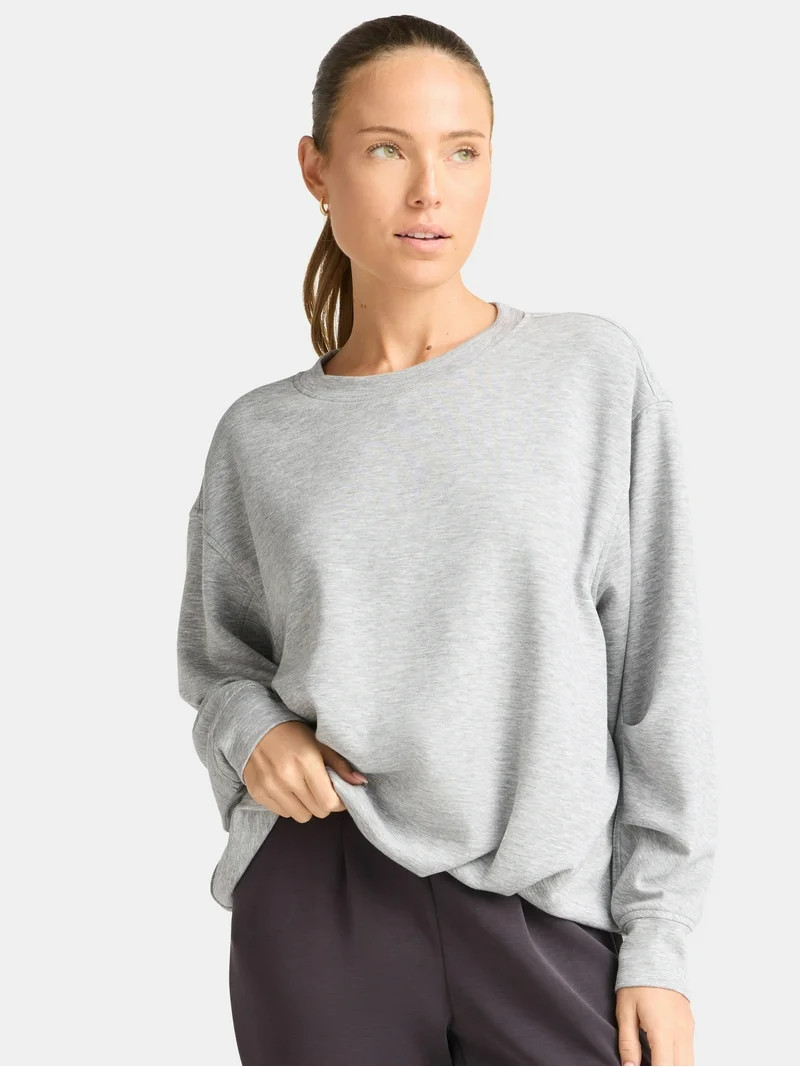 Avia Women's Knit Bubble Top with Long Sleeves, Sizes XS-XXXL - Walmart.com | Walmart (US)