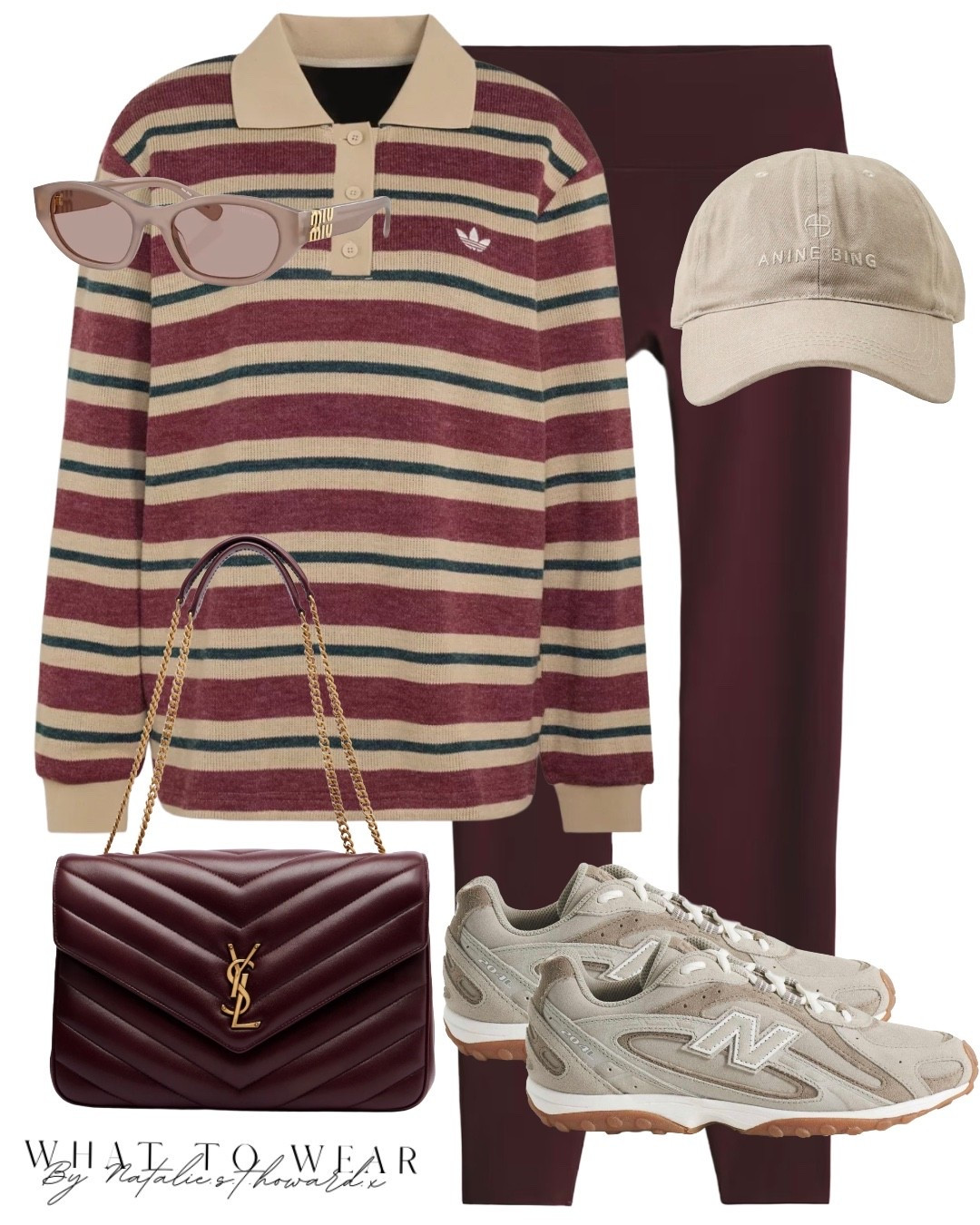 Adidas knotted polos and leggings. The perfect school run mum outfit or comfy autumn outfit for running errands. I love burgundy and neutrals together

#LTKuk #LTKautumn