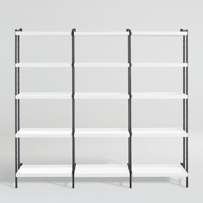 Flex Modular Triple 24" 5-Shelf Bookcase + Reviews | Crate & Barrel | Crate & Barrel