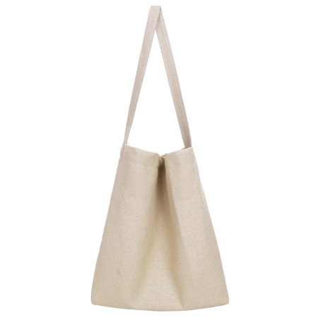 Fashion Women Casual Canvas Solid Color Shoulder Shopping Tote Bags (Khaki) | Walmart (US)