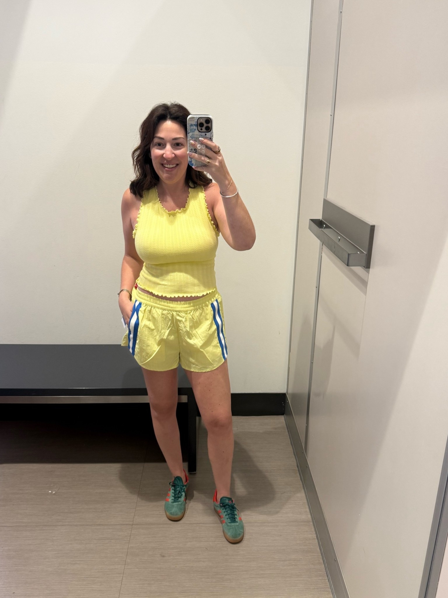 This color is so bright + fun! The tank has a built in bra which makes it so easy to throw on + go. Great outfit for running around with the kids or running errands. 


Work out attire, athleisure, mom outfits

#LTKootd #LTKmomlife #LTKActive