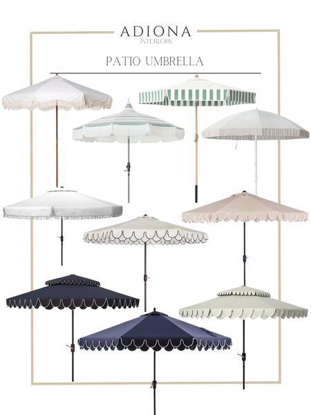 Umbrellas for your outdoor spaces 

Patio umbrella, pool umbrella, scalloped umbrellas, fringe umbrellas 

#LTKsalealert #LTKSeasonal #LTKhome