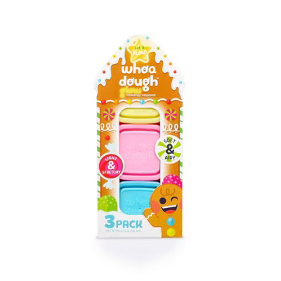 Chuckle & Roar Stocking Stuffer: Whoa Dough Holiday 3pk Gingerbread Modeling Dough | Target