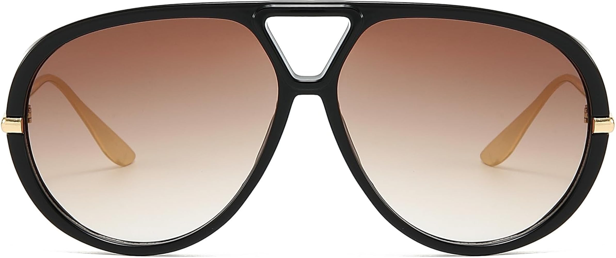 Trendy Oversized Aviator Sunglasses for Women Men Luxury Vintage Shades Retro Metal Sunglasses Sh... | Amazon (US)
