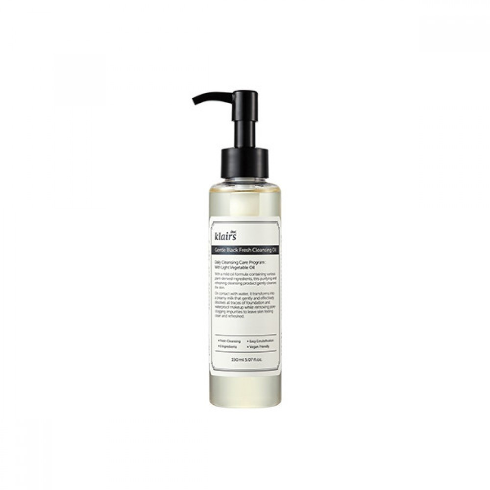 Dear, Klairs - Gentle Black Fresh Cleansing Oil - 150ml | STYLEVANA