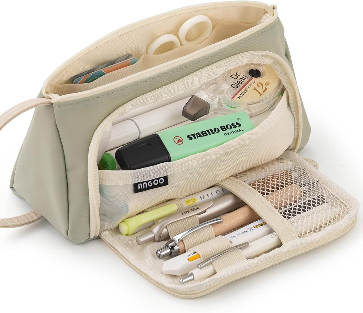 EASTHILL Big Capacity Pencil Case Pouch Pen Case Simple Stationery Bag School College Office Orga... | Amazon (US)