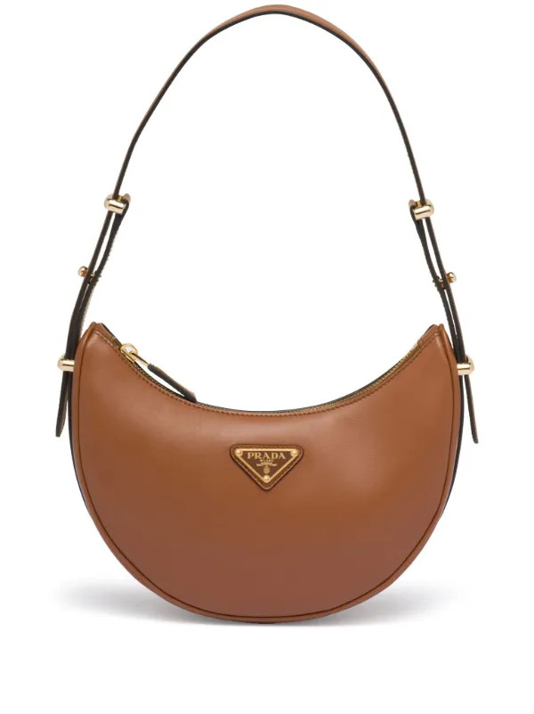 Prada Arqué Leather Shoulder Bag - Farfetch | Farfetch Global