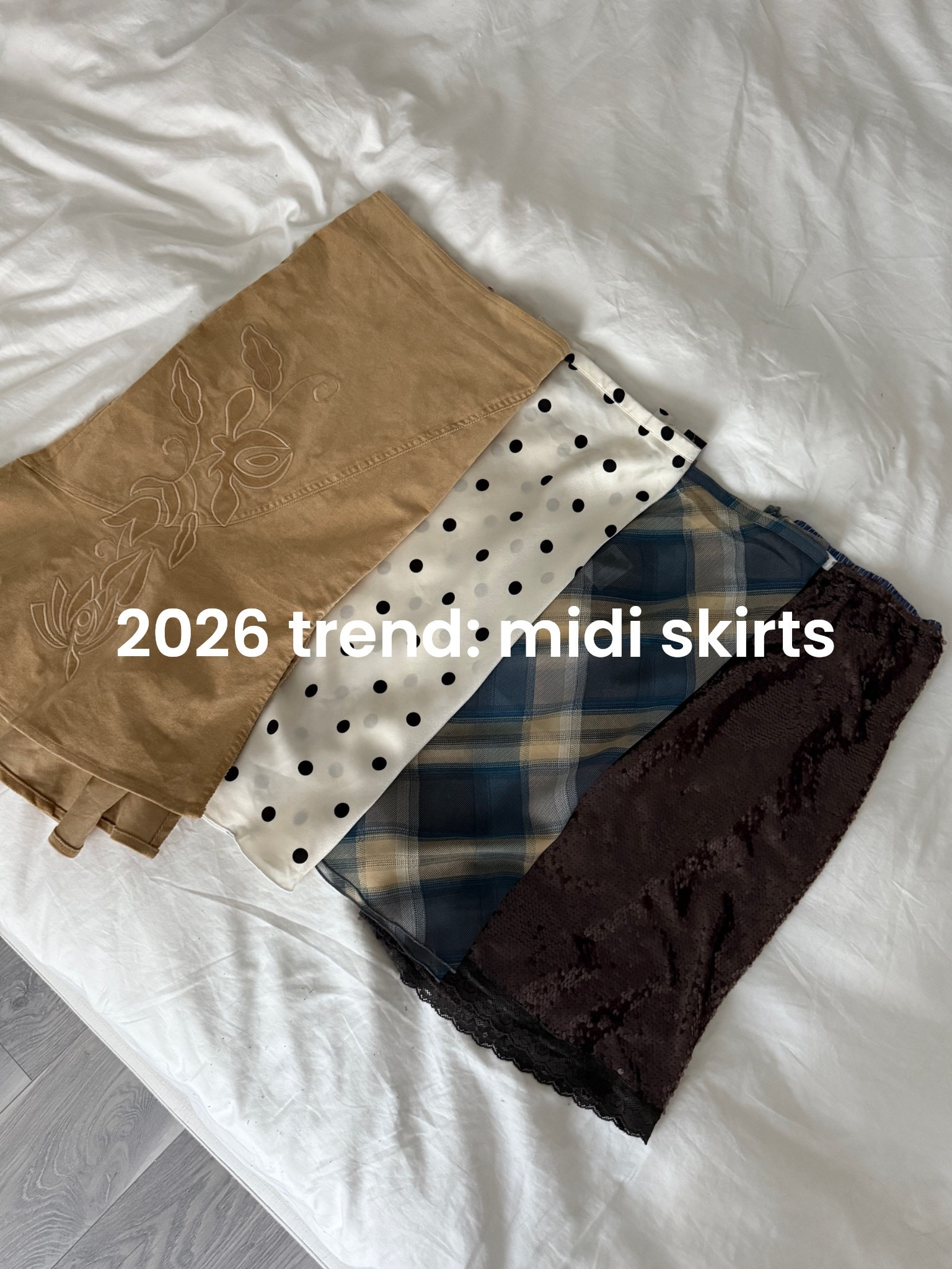 2026 trend: midi skirts 