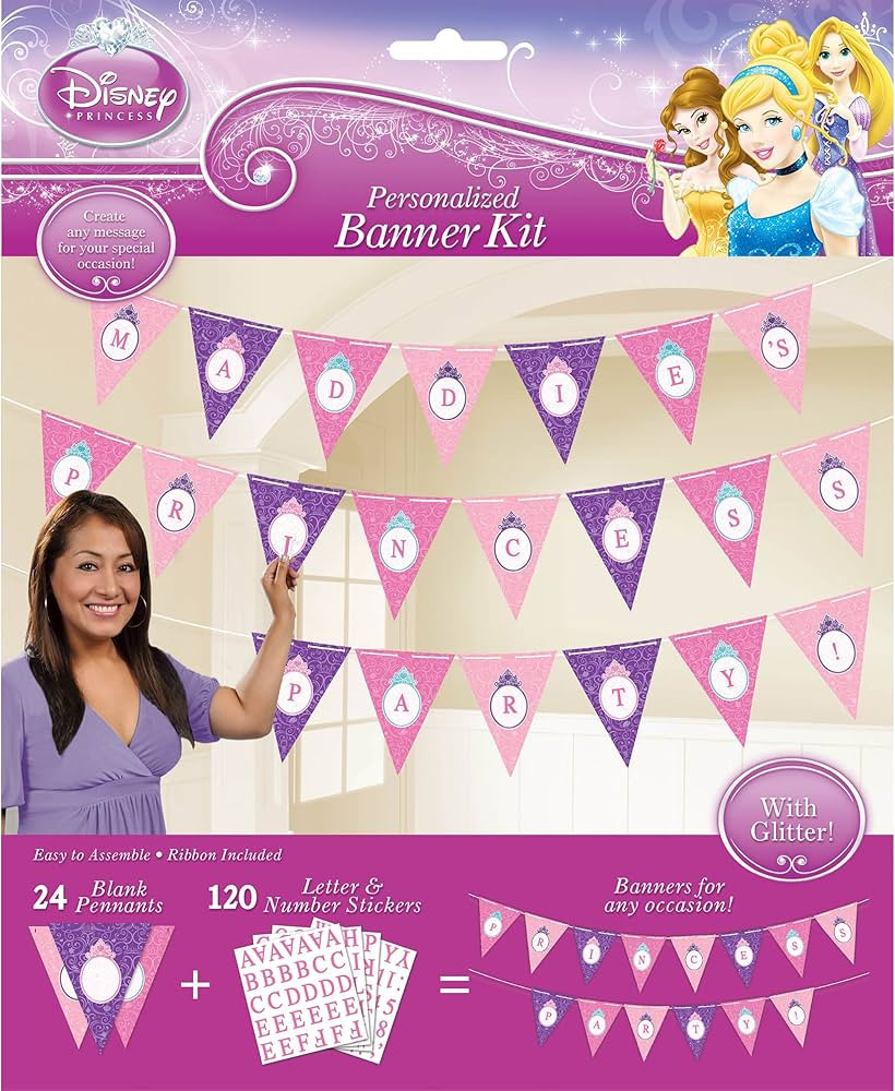 Disney Princess Pennant Banner, Multicolored | Amazon (US)
