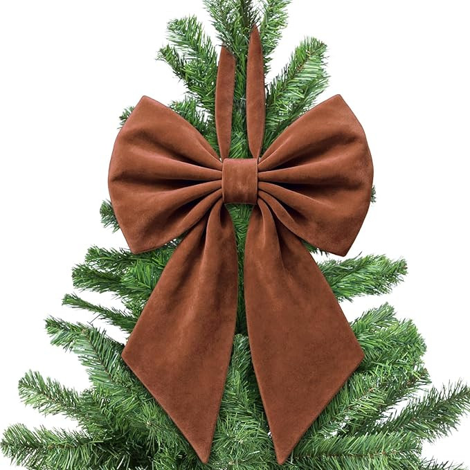 Janinka Christmas Tree Topper Bow 22", Large Bow for Decor, Birthday Party Backdrop, Ribbon Hangi... | Amazon (US)