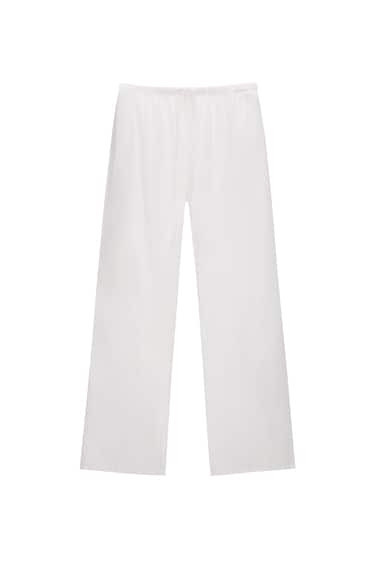 FLOWY TROUSERS WITH LINEN | PULL and BEAR UK