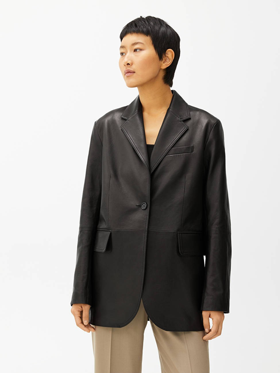 Oversized Leather Blazer | ARKET (US&UK)