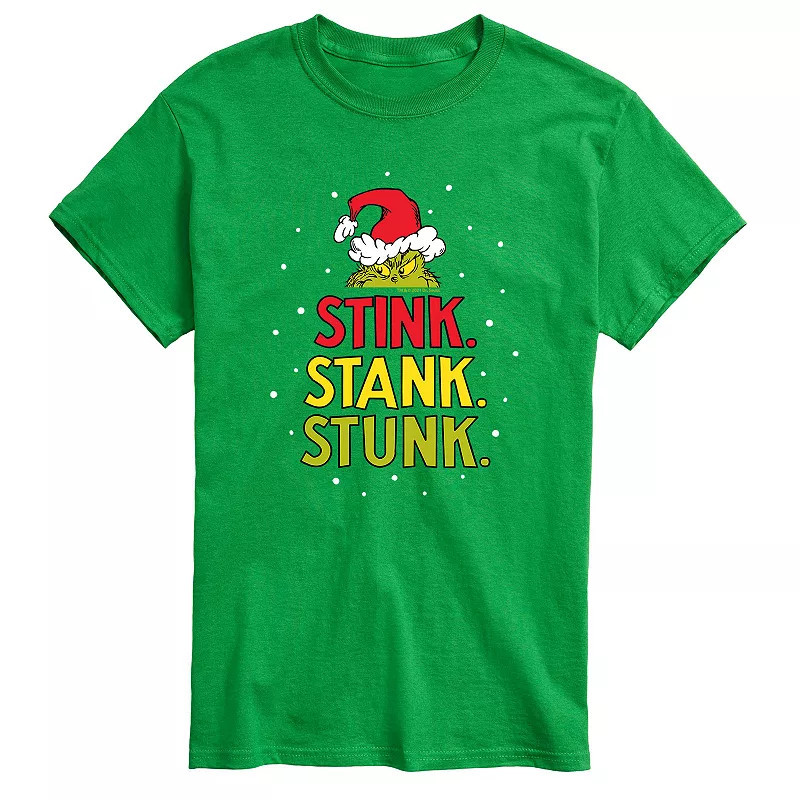 Men's Dr. Seuss The Grinch ""Stink Stank Stunk"" Tee, Size: XL, Green | Kohl's