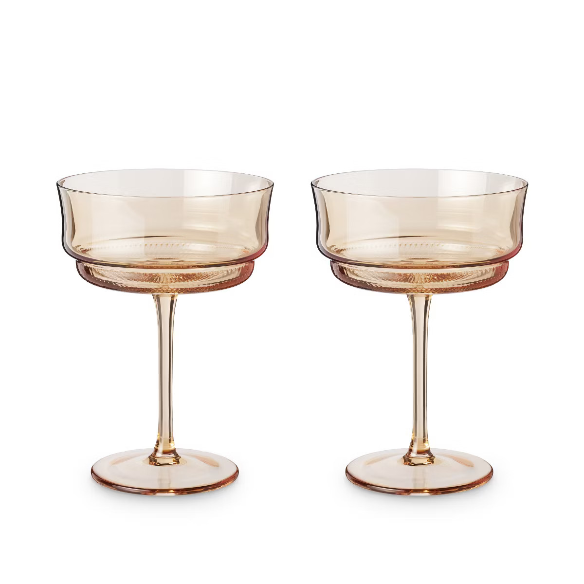 Twine Tulip Champagne Flutes, Gold Amber Tinted | Target