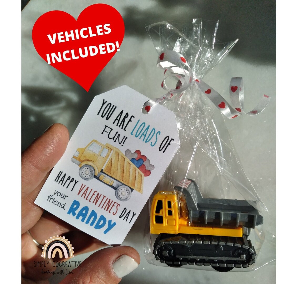 construction valentine favors, toddler valentines , construction valentines day cards, preschool ... | Etsy (US)