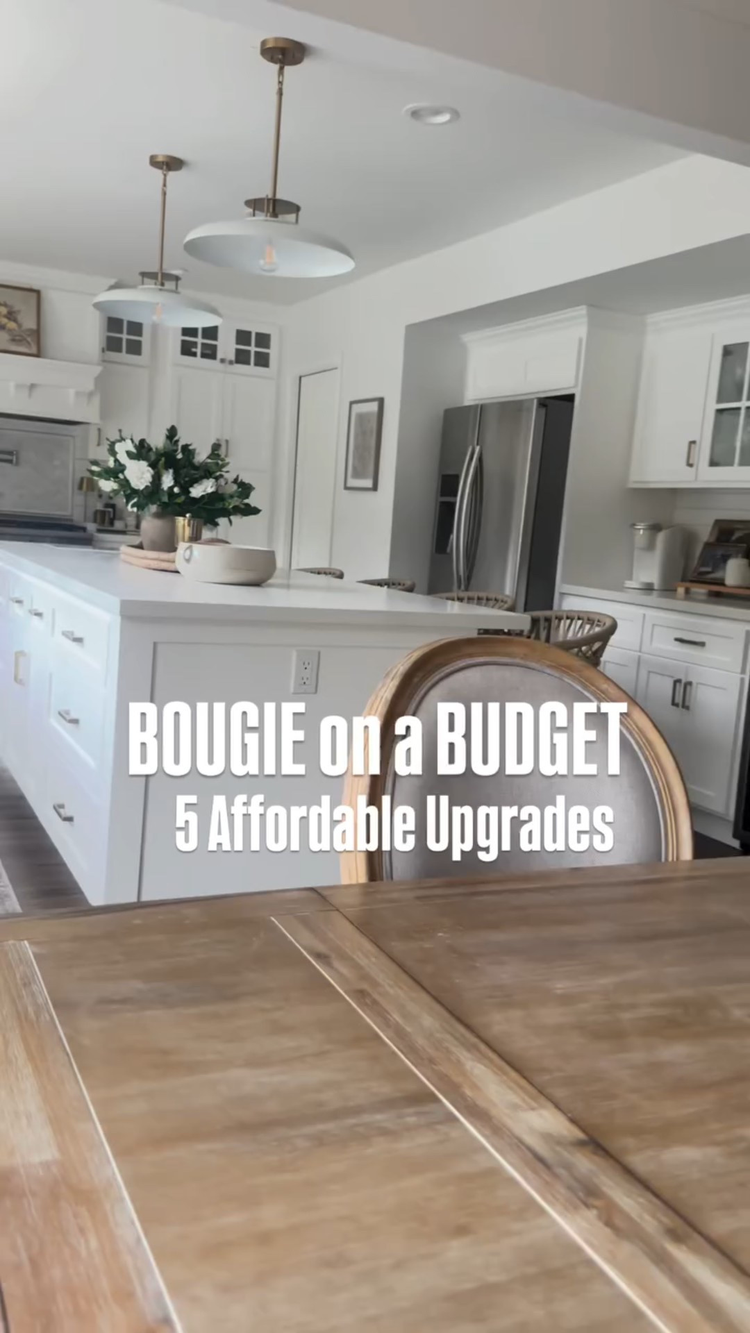 BEAUTIFY your home on BOUGIE BUDGET! 

I saved for 10 years before I renovated my kitchen but TRUST me when I was finally able to do it I budgeted and found budget friendly updates and options.

Not ready to do a complete renovation here are 5 easy budget friendly upgrades for any room.

1. Upgrade knobs and hardware - easily change out your door knobs or cabinet hardware with updated finishes . My favorite knobs that I have used on several projects are from Amazon

2. Replace faucets - One of my favorite faucets that I used in my bathroom reno was only $60

3. Lighting, Fans & Switch Plates - Time to change out those outdated boob lights and fans. Swap out dated switch plates for decorative ones or more modern ones

4. Paint - nothing like a bright coat of white paint to freshen up your space - my favorite whites and colors in my home - Chantilly Lace & Simply White by Benjamin Moore and Droplets by Dunn Edwards

5. Replace dated appliances -Check out Facebook Marketplace and Discount appliance stores for deals.  I found my stove through a discount store for more than 75% off retail. It had a dent on the side which wasn’t visible and was an older model so the store wanted to get rid of it. 

#designonadime #homediy #hometips #kitcheninspo #kitchentrends #bougieonabudget #fyp #trendingreels #trendingaudio #latinacontentcreators