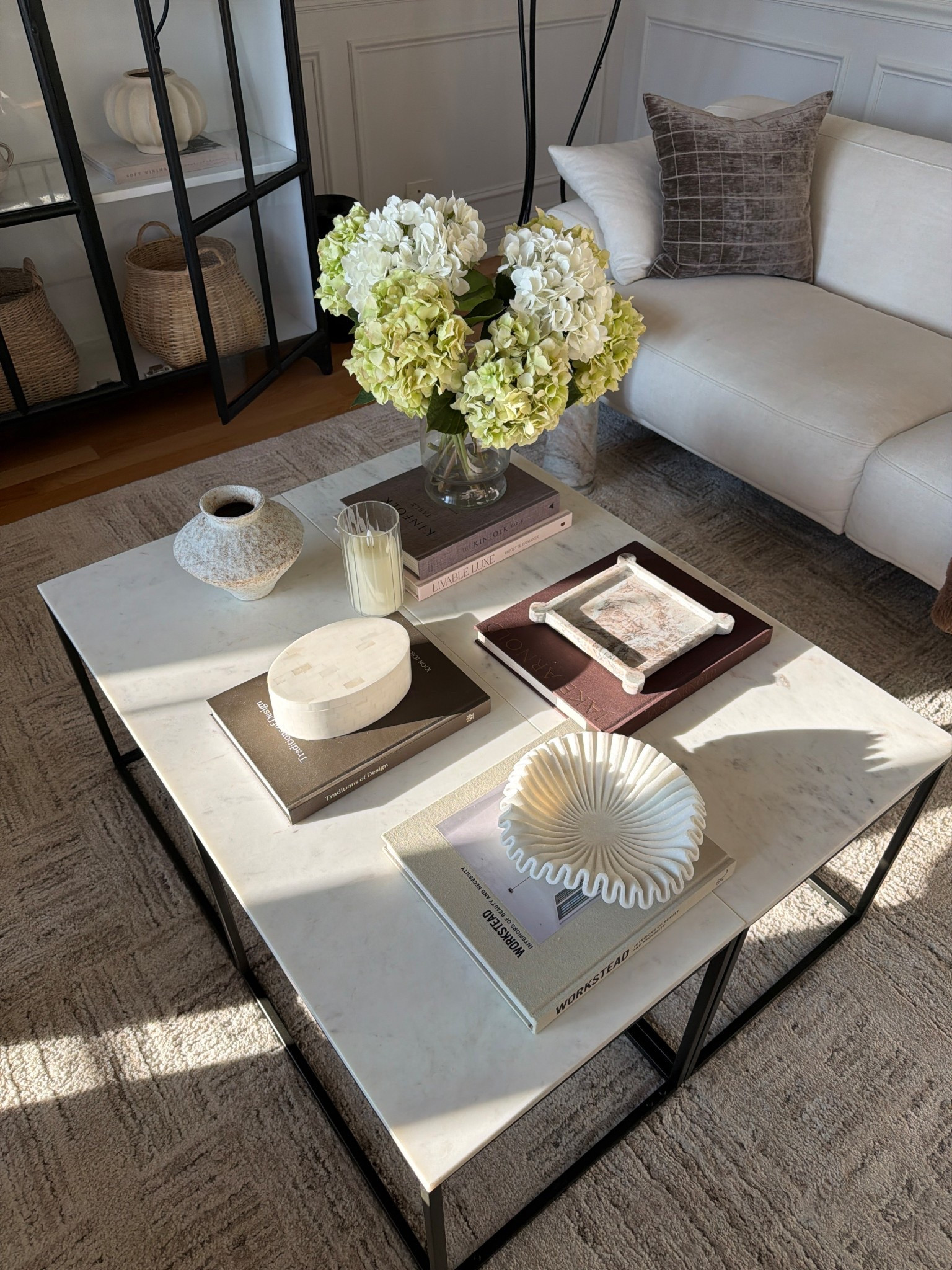 A simple coffee table styling formula I always come back to 🤍

Tray + books + one object.

It keeps the table feeling styled without looking cluttered. I linked the decor pieces I used here.

#LTKHome