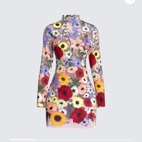 Brand new FINESSE mesh flower mini dress | Poshmark