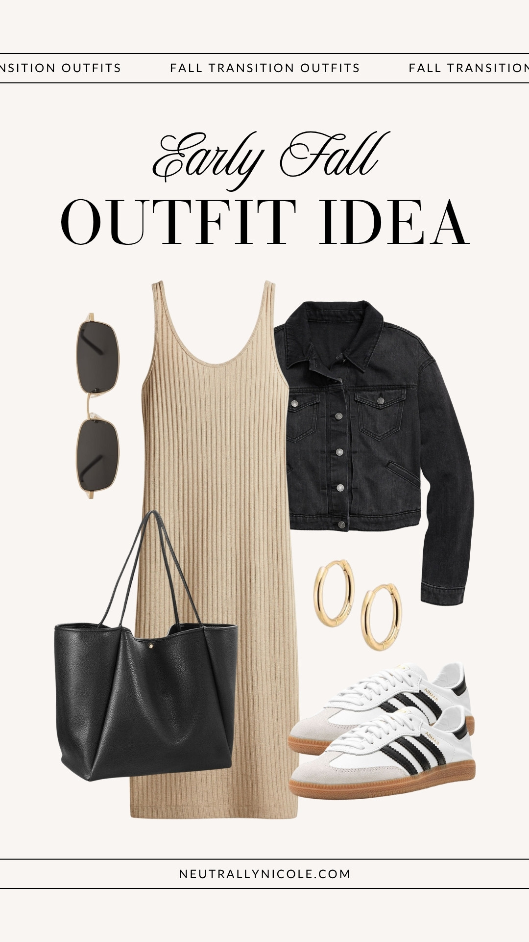 Early fall outfit idea, early fall outfits, summer to fall transition outfit idea, summer to fall transition outfits, warm fall outfit idea, warm fall outfits, fall outfit idea, fall outfits, casual outfit idea, casual outfits, spring outfit idea, spring outfits, midi dress outfit idea, midi dress outfits, denim jacket outfit idea, denim jacket outfits, adidas samba outfit idea, adidas samba outfits, midi sweater dress, brunch outfit idea, brunch outfits, date night outfit idea, date night outfits // neutrallynicole, @neutrallynicole, neutrallynicole.com, Neutrally Nicole

#LTKSaleAlert #LTKFindsUnder100 #LTKItBag #LTKStyleTip #LTKTravel #LTKShoeCrush #LTKSeasonal #LTKFindsUnder50