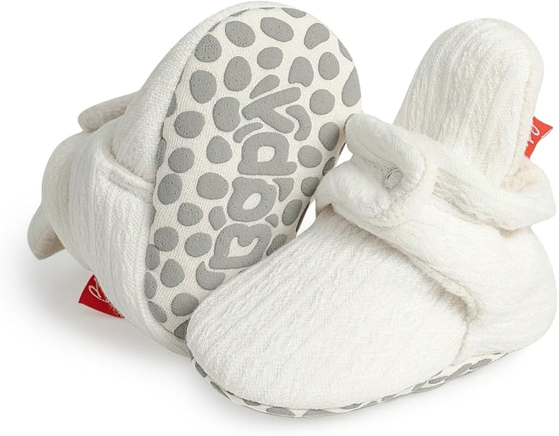 Babelvit Baby Boys Girls Cotton Booties Non-Slip Newborn Fleece Slippers Soft Sole Ankle Infant B... | Amazon (US)