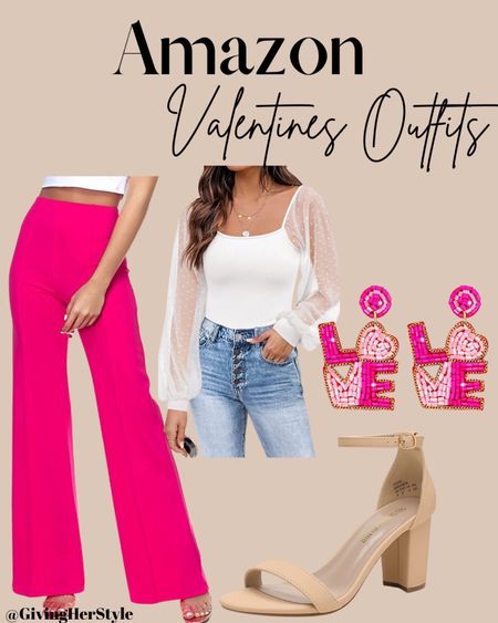 Valentine’s Day outfit for her from Amazon

Valentines, Valentine’s Day outfit, pink pants, vday, date night, heels white top, amazon fashion, amazon style, amazon outfit idea, winter outfits, teacher outfit, workwear 
#valentines #valentinesdayoutfit #amazonoutfit #amazonfashion

#LTKSeasonal #LTKfindsunder50 #LTKmidsize