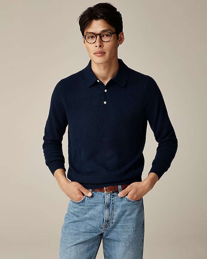 Cashmere collared sweater-polo | J. Crew US