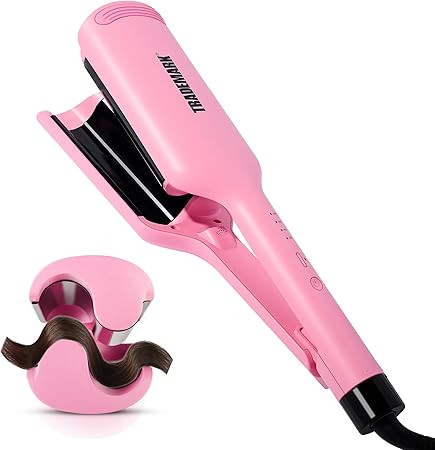 Trademark Beauty Hair Waver - Double Barrel Hair Crimper, Beach Waves Curling Iron, Babe Waves X,... | Amazon (US)