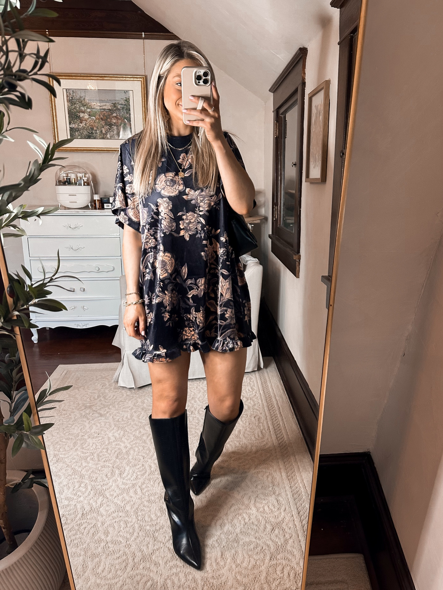 Free people lookalike dress from amazon, wearing size small. Very impressed!
Free people dress 
Amazon fashion find