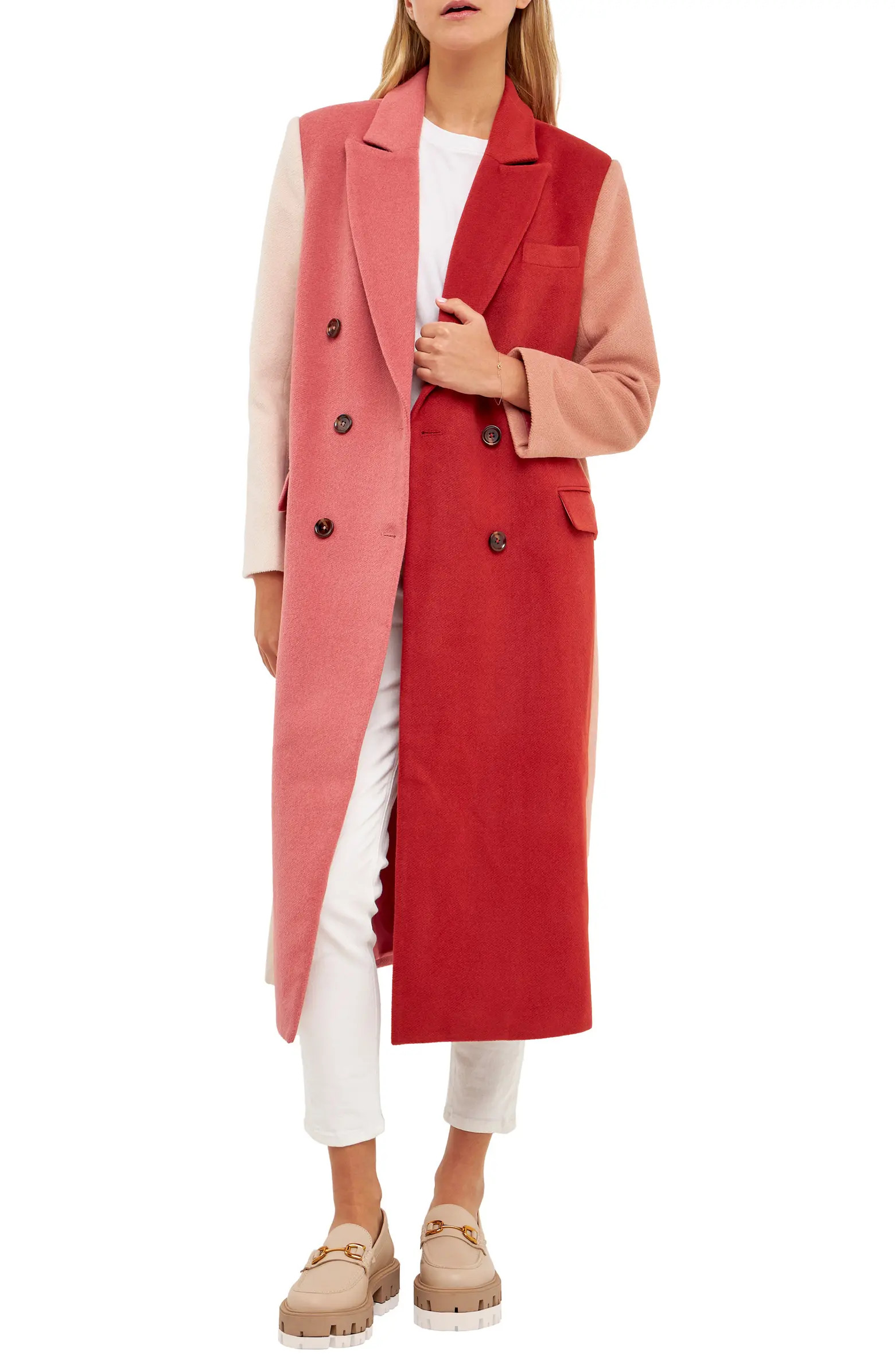 English Factory Colorblock Trench Coat | Nordstrom | Nordstrom