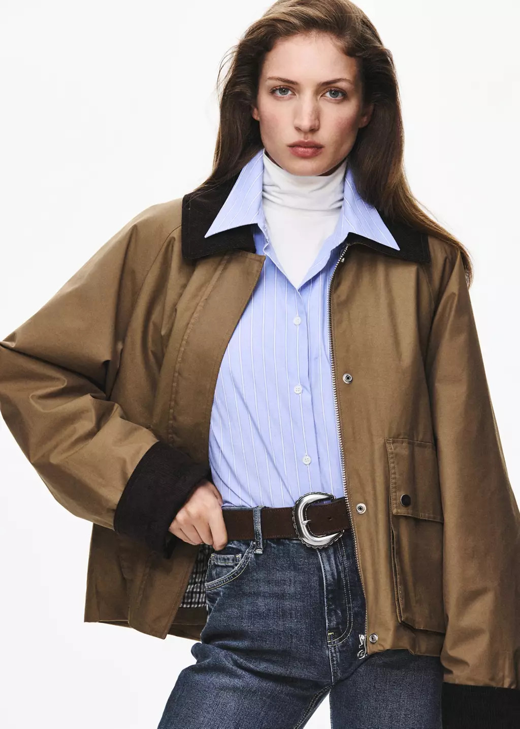 Cotton parka with corduroy collar | Mango (US/MX/AU)