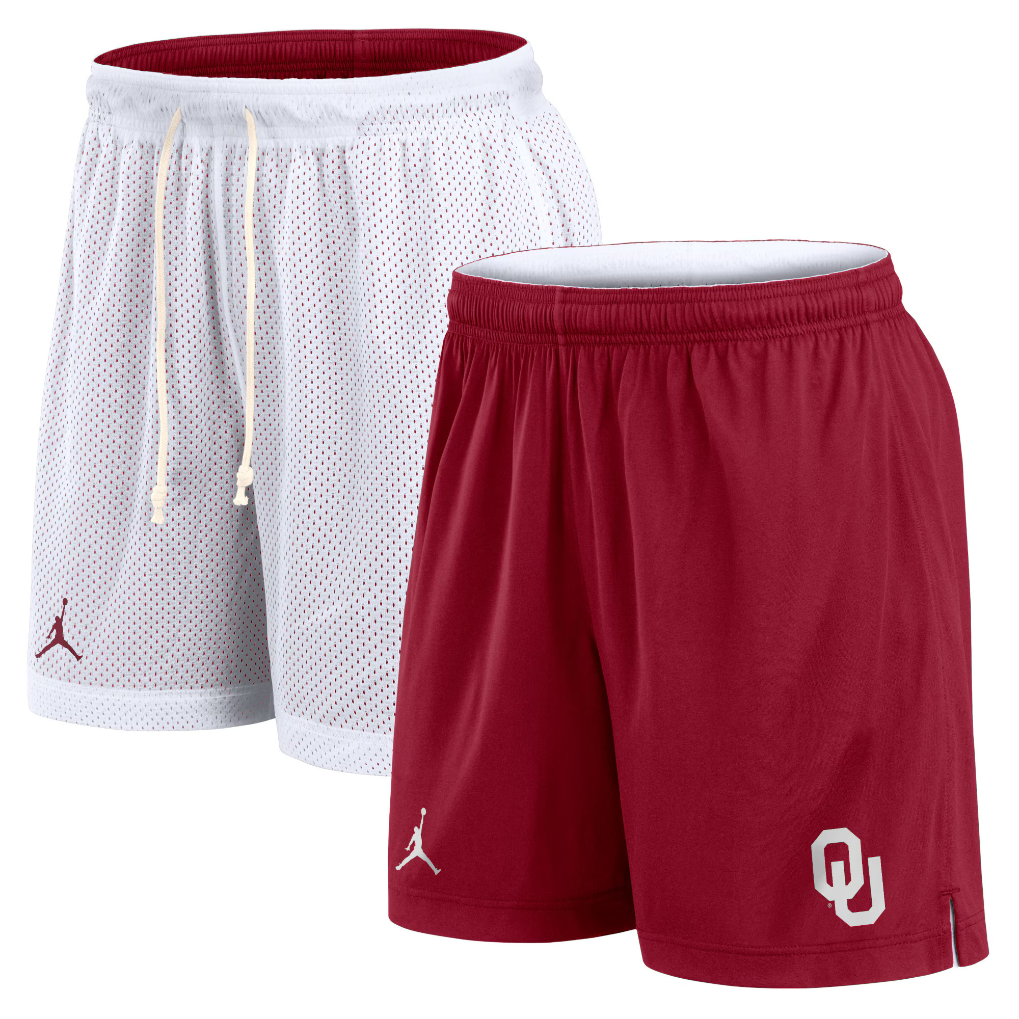 Oklahoma Sooners Jordan Brand Primetime Reversible Shorts - White/Crimson | Fanatics
