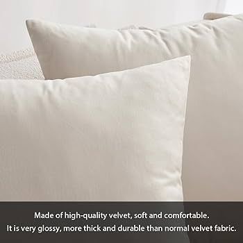 MIULEE Pack of 2 Velvet Pillow Covers Decorative Square Pillowcase Soft Solid Cushion Case for Ch... | Amazon (US)