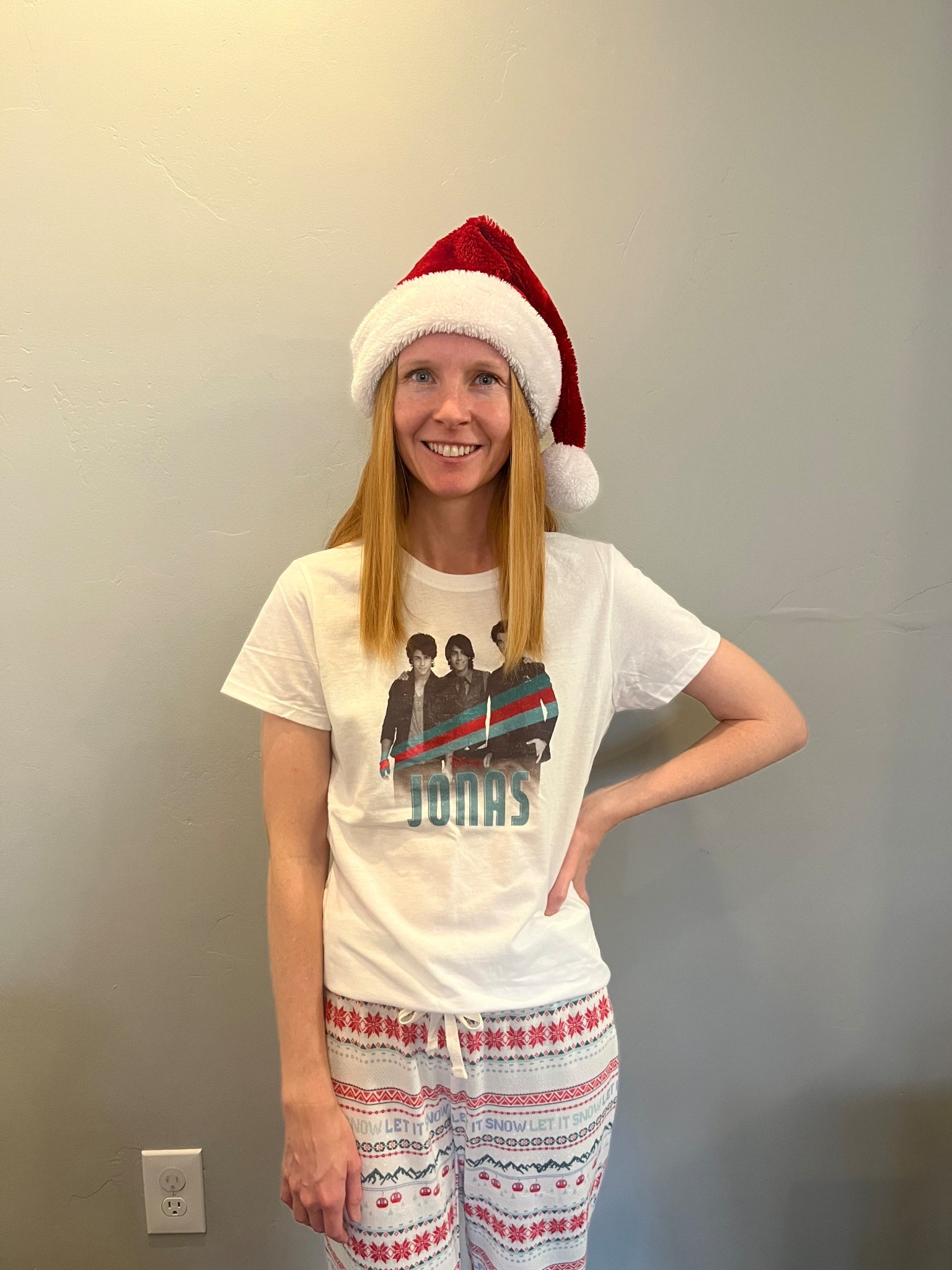 Jonas Bothers holiday outfit to watch A Very Jonas Christmas Movie on Disney+!

I’m wearing size women’s small in the shirt and size XS in the pants   

#LTKHoliday #LTKgrwm #LTKootd