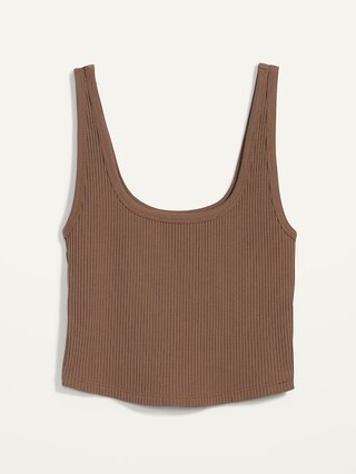 Fitted Ultra-Cropped Rib-Knit Tank Top for Women | Old Navy (US)