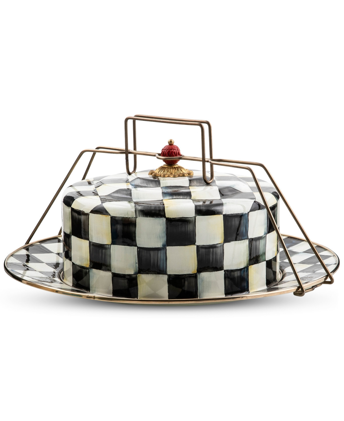 Mackenzie-Childs Courtly Check Cake Carrier | Macy's