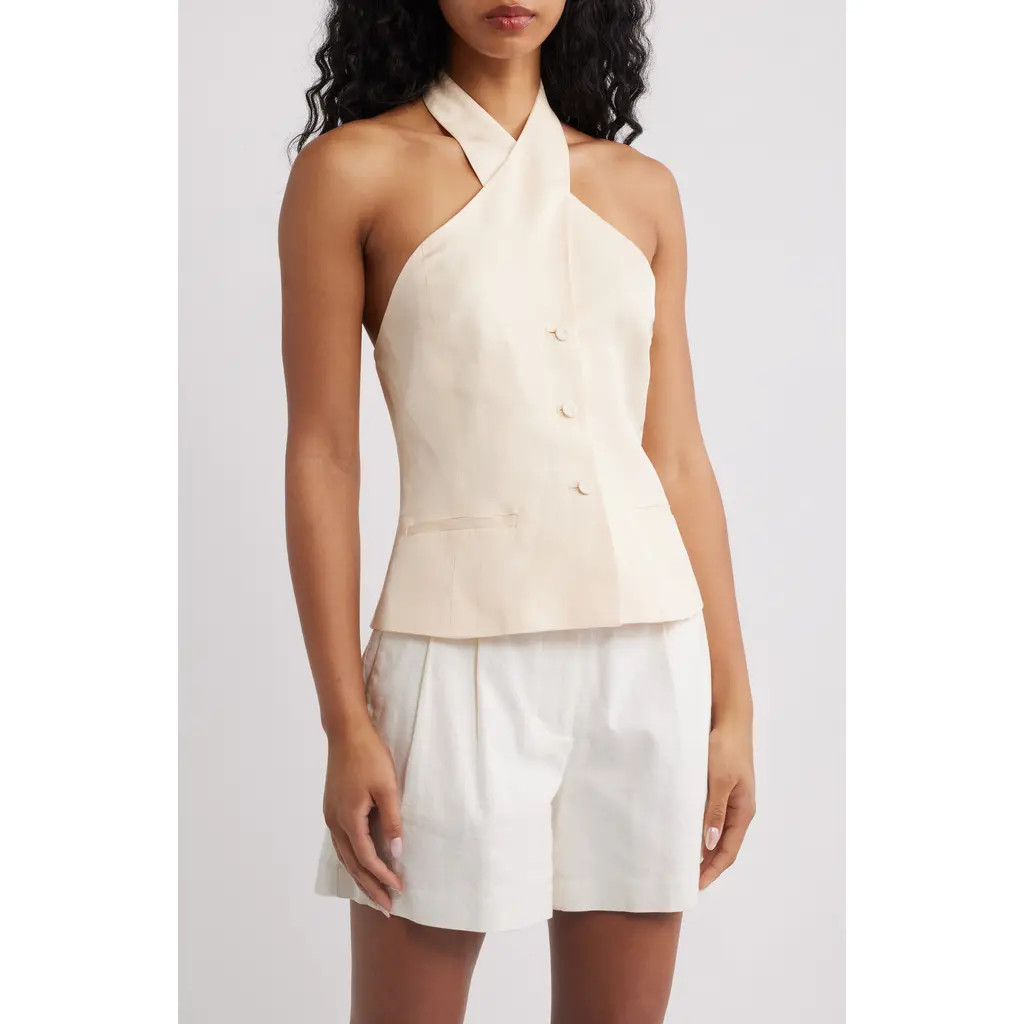 MANGO Mariana Vest in Ecru at Nordstrom, Size Large | Nordstrom