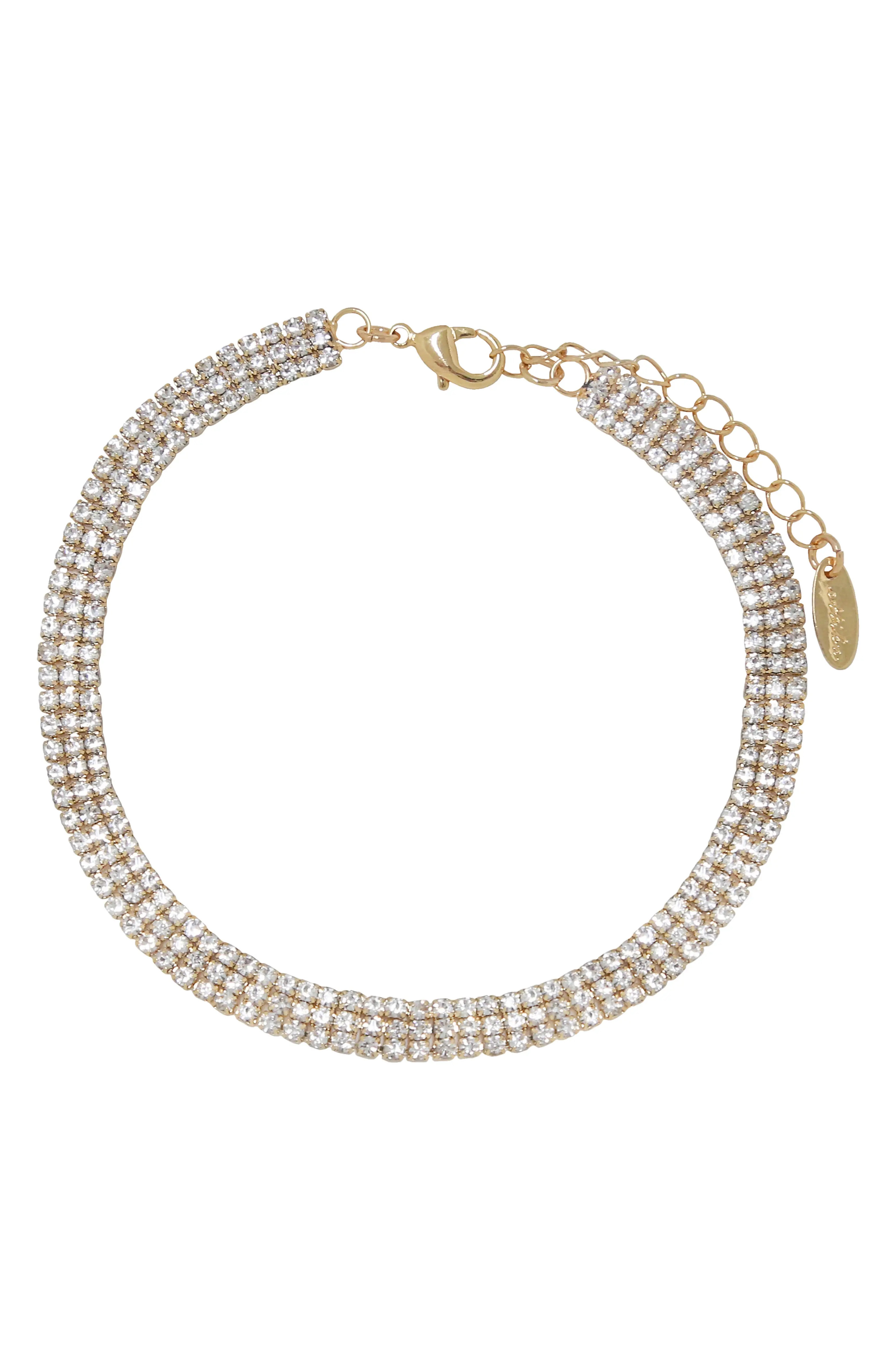 Crystal Pavé Chain Anklet | Nordstrom