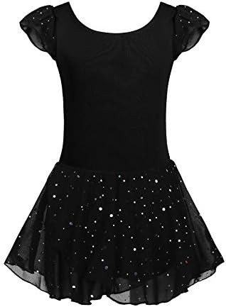 Arshiner Girls Ruffle Sleeve Ballet Dance Dress Tutu Skirted Leotard | Amazon (US)