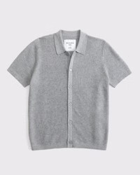 button-through sweater polo | Abercrombie & Fitch (US)