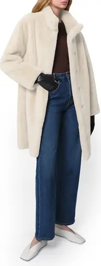 Blair Mid Length Recycled Polyester Pluche™ Faux Fur Coat | Nordstrom