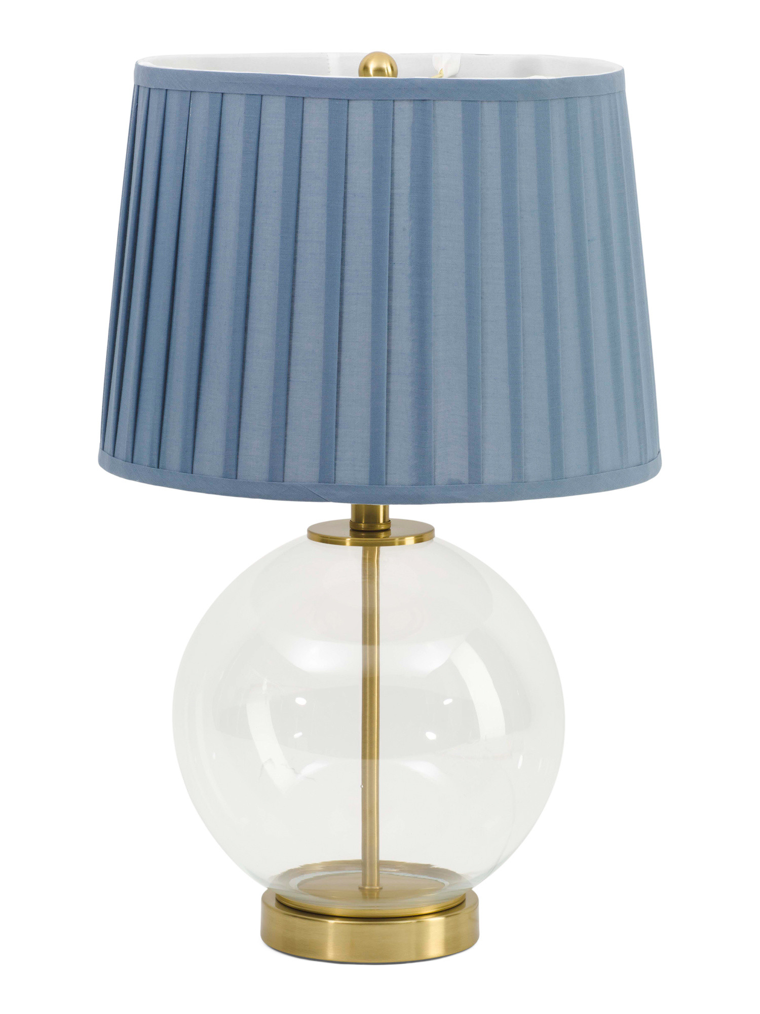 22.5in Glass Table Lamp With Pleated Shade | Home | Marshalls | Marshalls