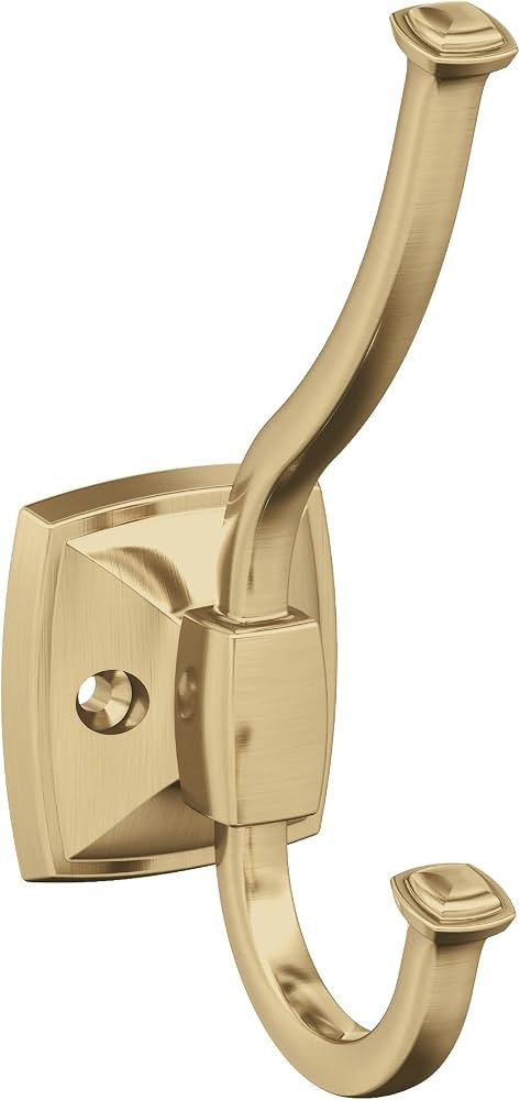 Amerock Kinsale Double Prong Champagne Bronze Wall-Mounted Hook | Amazon (US)