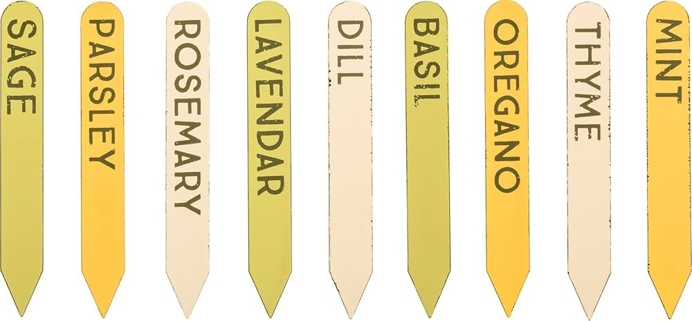 Herb Garden Plant Labels - Tin Herb Markers - Set of 9 | Amazon (US)