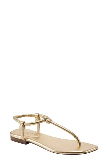 Marc Fisher LTD Maycee Ankle Strap Sandal in Metallic Gold at Nordstrom Rack, Size 7.5 | Nordstrom Rack