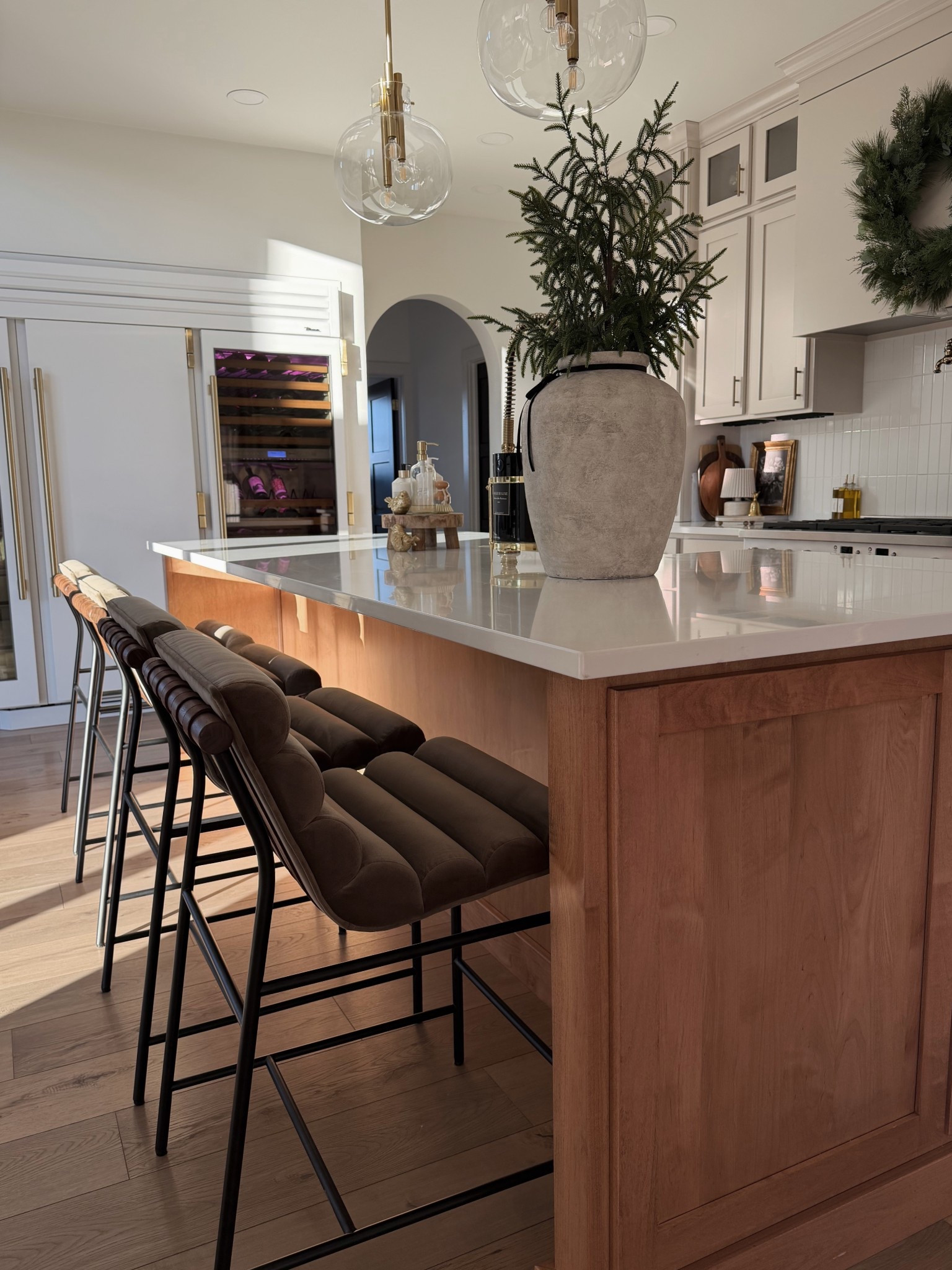 Kitchen indoor
Denver modern chairs 
Neutral kitchen 
Vail counter stools in mushroom velvet 

#LTKHome #LTKSaleAlert #LTKHoliday